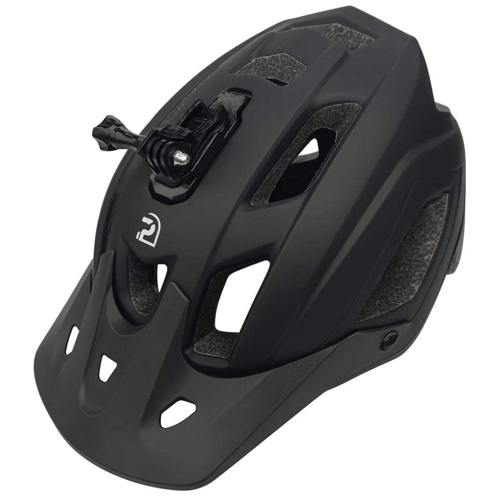 KASK ROWEROWY Z UCHWYTEM DO GoPro MTB PEMILA ROZM: L (58-61cm) CZARNY MAT