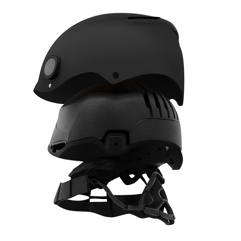 Kask na hulajnogę rower 3/4 z szybką i osłoną przeciwsłoneczną AXV 54-61 cm