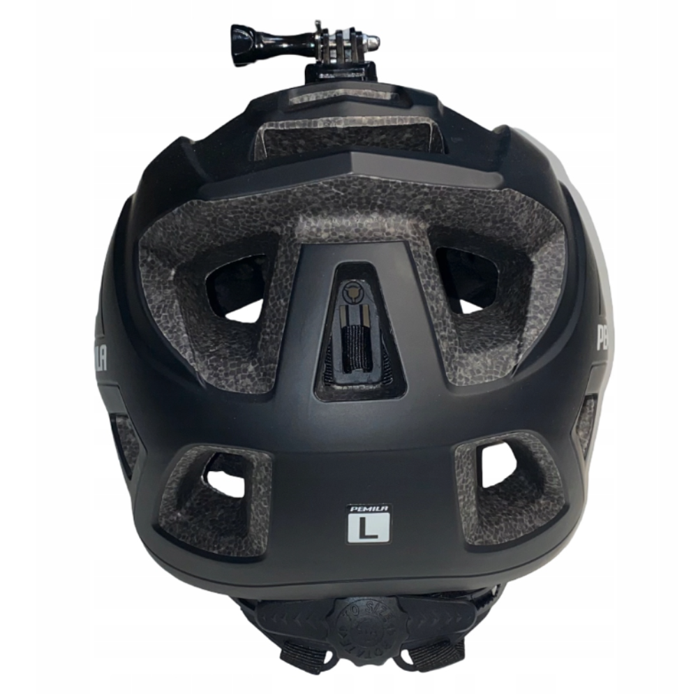 KASK ROWEROWY Z UCHWYTEM DO GoPro MTB PEMILA ROZM: L (58-61cm) CZARNY MAT