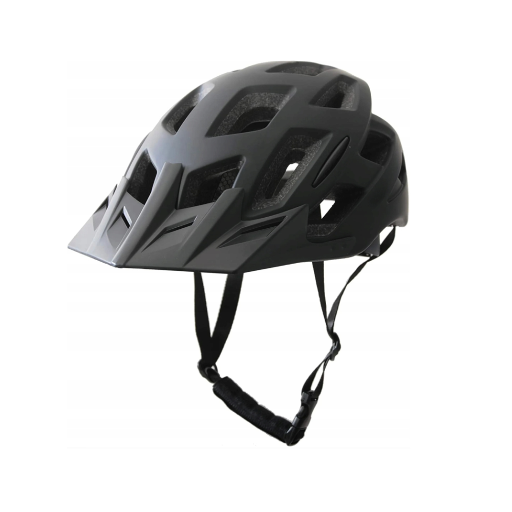 KASK ROWEROWY HB3-2  CZARNY MAT + LAMPKA LED 3 TRYBY